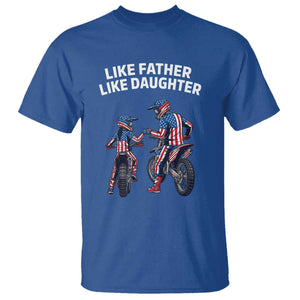 Like Father Daughter Dirt Bike T Shirt Cute Matching Motocross Gift Father's Day TS14 Royal Blue Print Your Wear