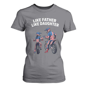 Like Father Daughter Dirt Bike T Shirt For Women Cute Matching Motocross Gift Father's Day TS14 Charcoal Print Your Wear