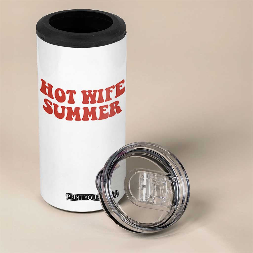 Hot Wife Summer 4 in 1 Can Cooler Tumbler Funny Newlywed TS14 Print Your Wear