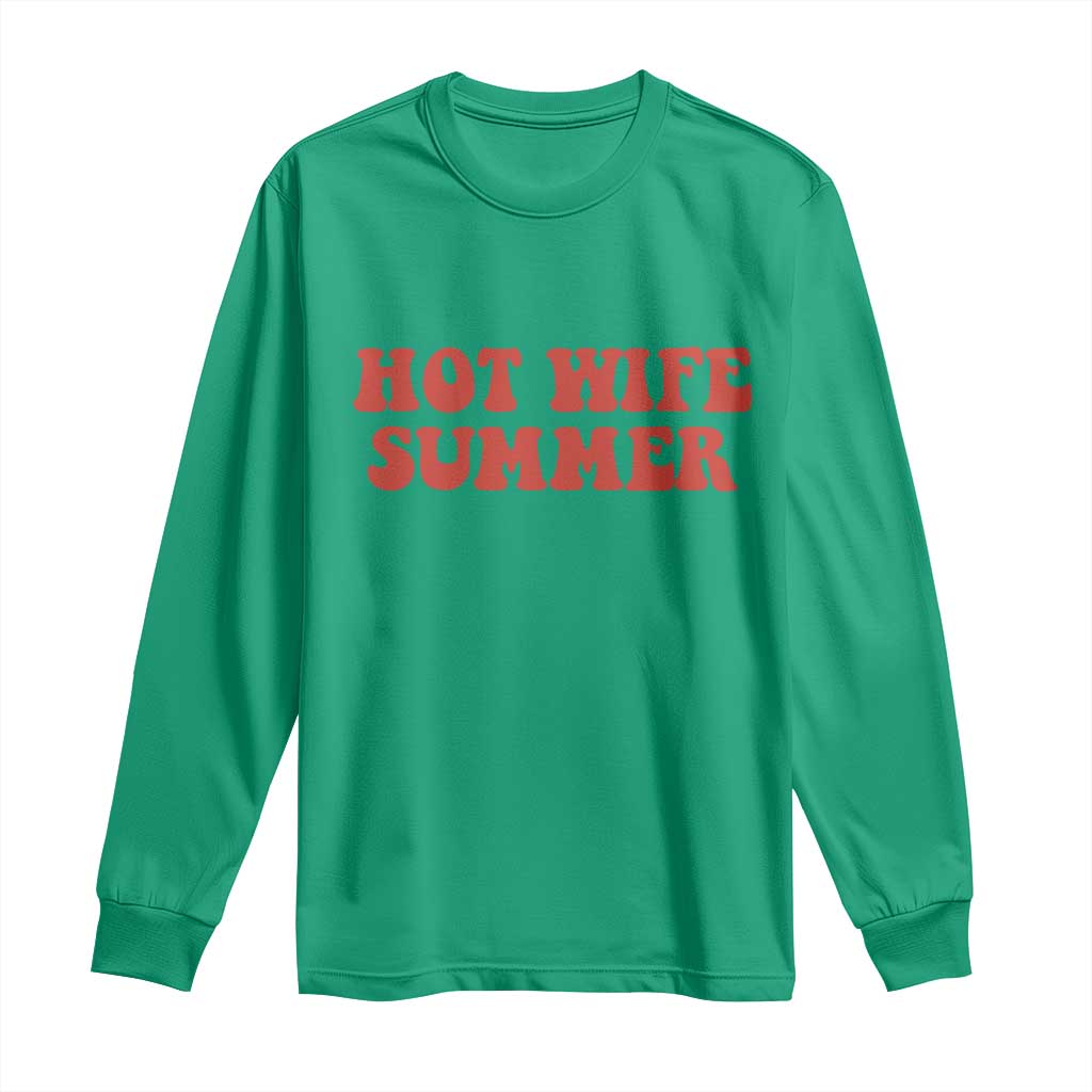 Hot Wife Summer Long Sleeve Shirt Funny Newlywed TS14 Irish Green Print Your Wear