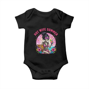 Hot Wife Summer Baby Onesie Funny Newlywed Skeleton TS14 Black Print Your Wear