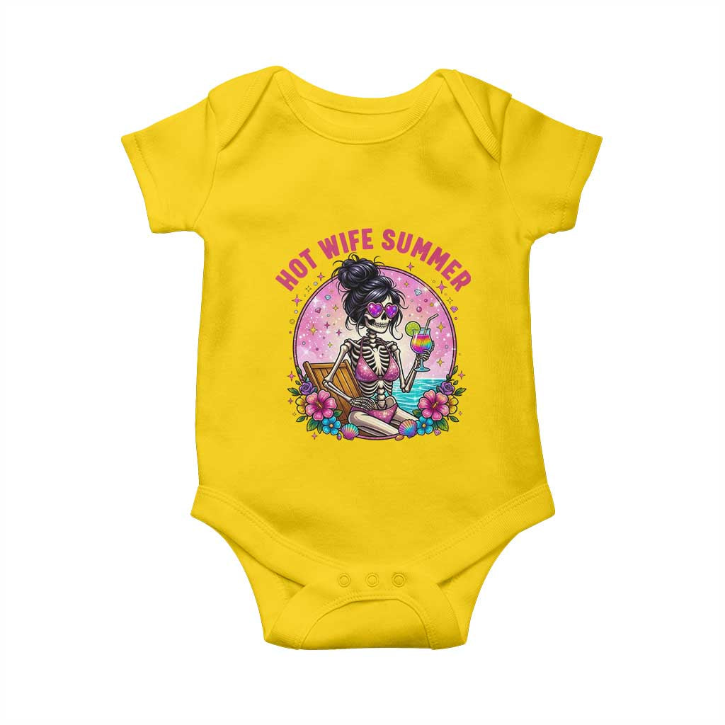 Hot Wife Summer Baby Onesie Funny Newlywed Skeleton TS14 Daisy Print Your Wear