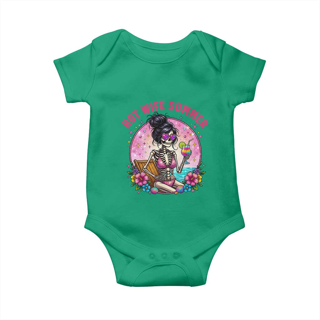 Hot Wife Summer Baby Onesie Funny Newlywed Skeleton TS14 Irish Green Print Your Wear