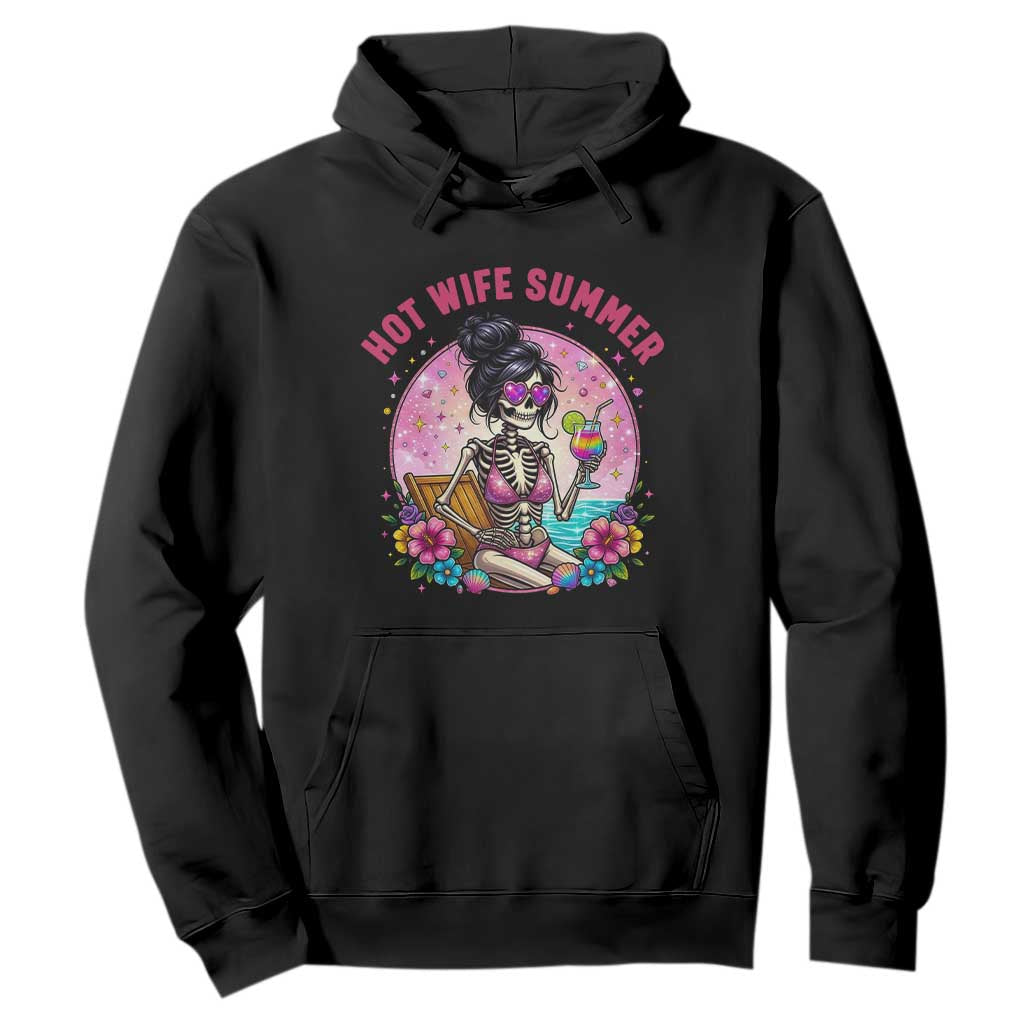 Hot Wife Summer Hoodie Funny Newlywed Skeleton TS14 Black Print Your Wear