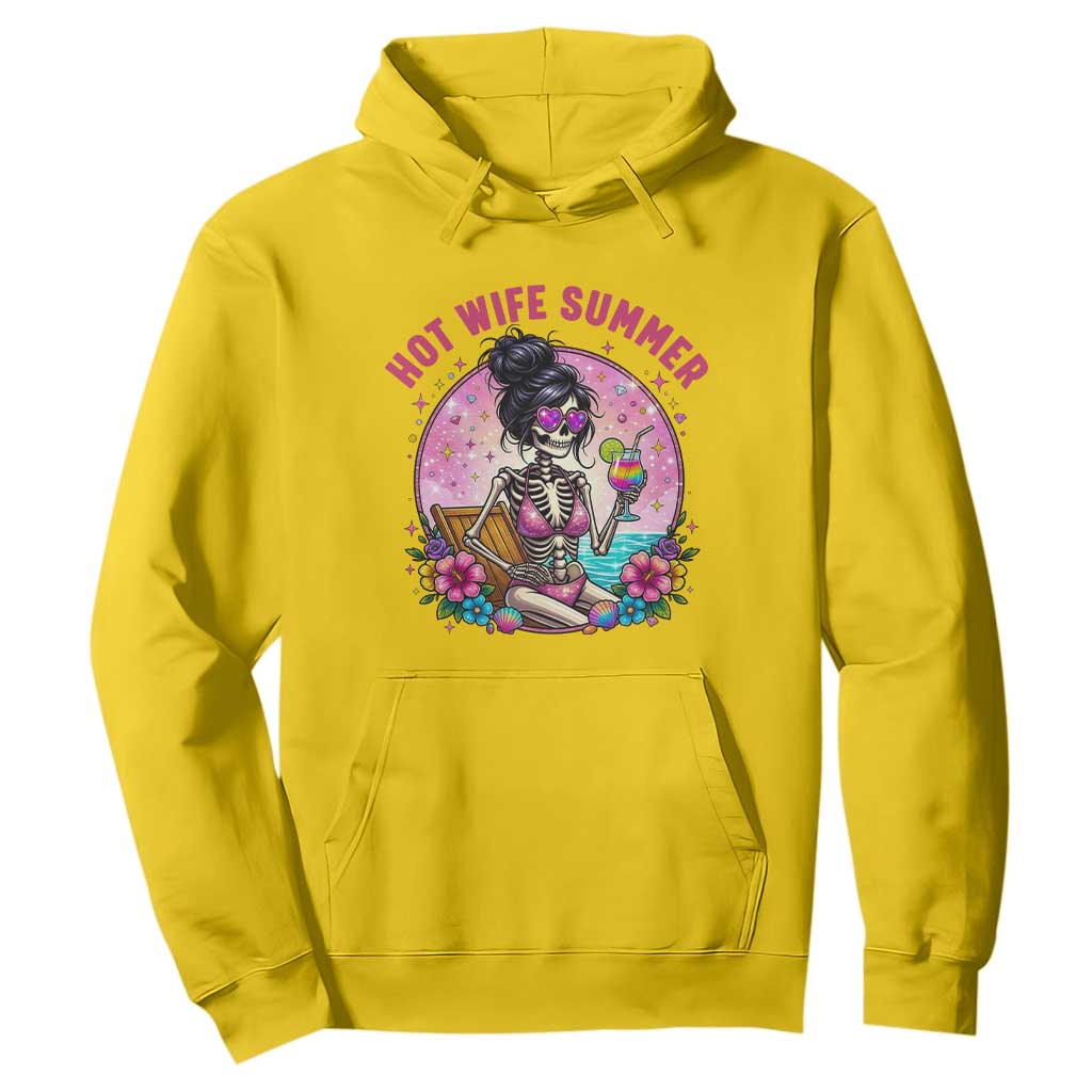 Hot Wife Summer Hoodie Funny Newlywed Skeleton TS14 Daisy Print Your Wear