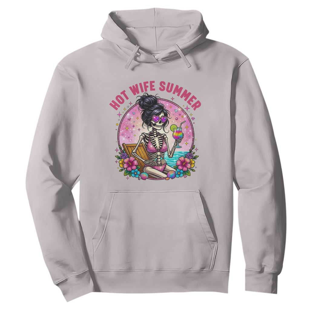 Hot Wife Summer Hoodie Funny Newlywed Skeleton TS14 Ice Gray Print Your Wear