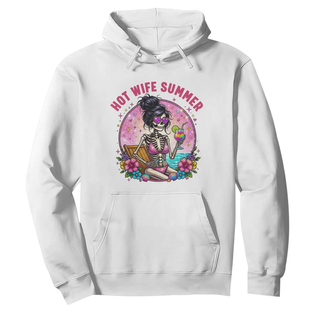Hot Wife Summer Hoodie Funny Newlywed Skeleton TS14 White Print Your Wear