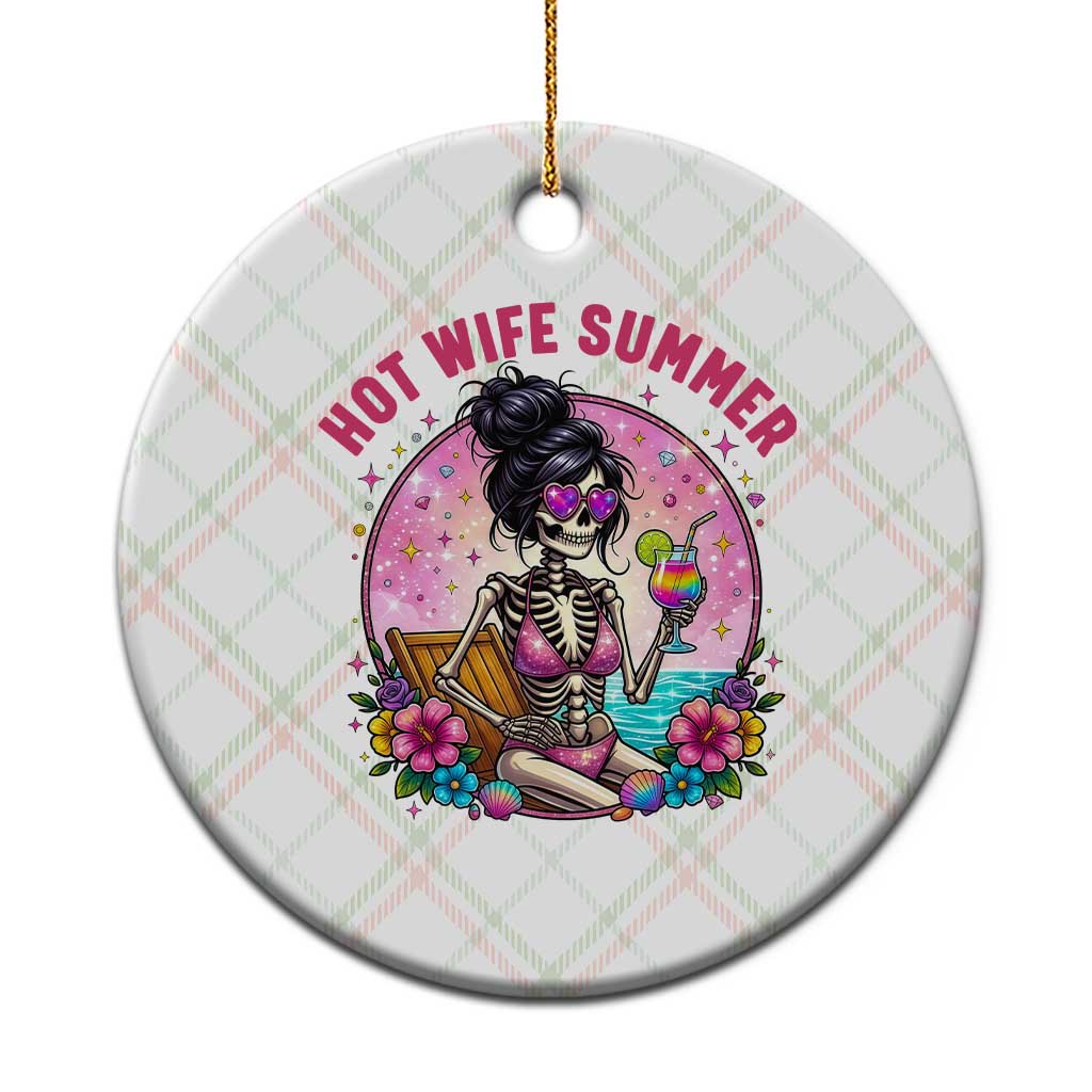 Hot Wife Summer Ceramic Ornament Funny Newlywed Skeleton TS14 1pc Christmas Plaid Print Your Wear