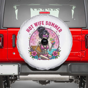 Hot Wife Summer Spare Tire Cover Funny Newlywed Skeleton TS14 White Print Your Wear