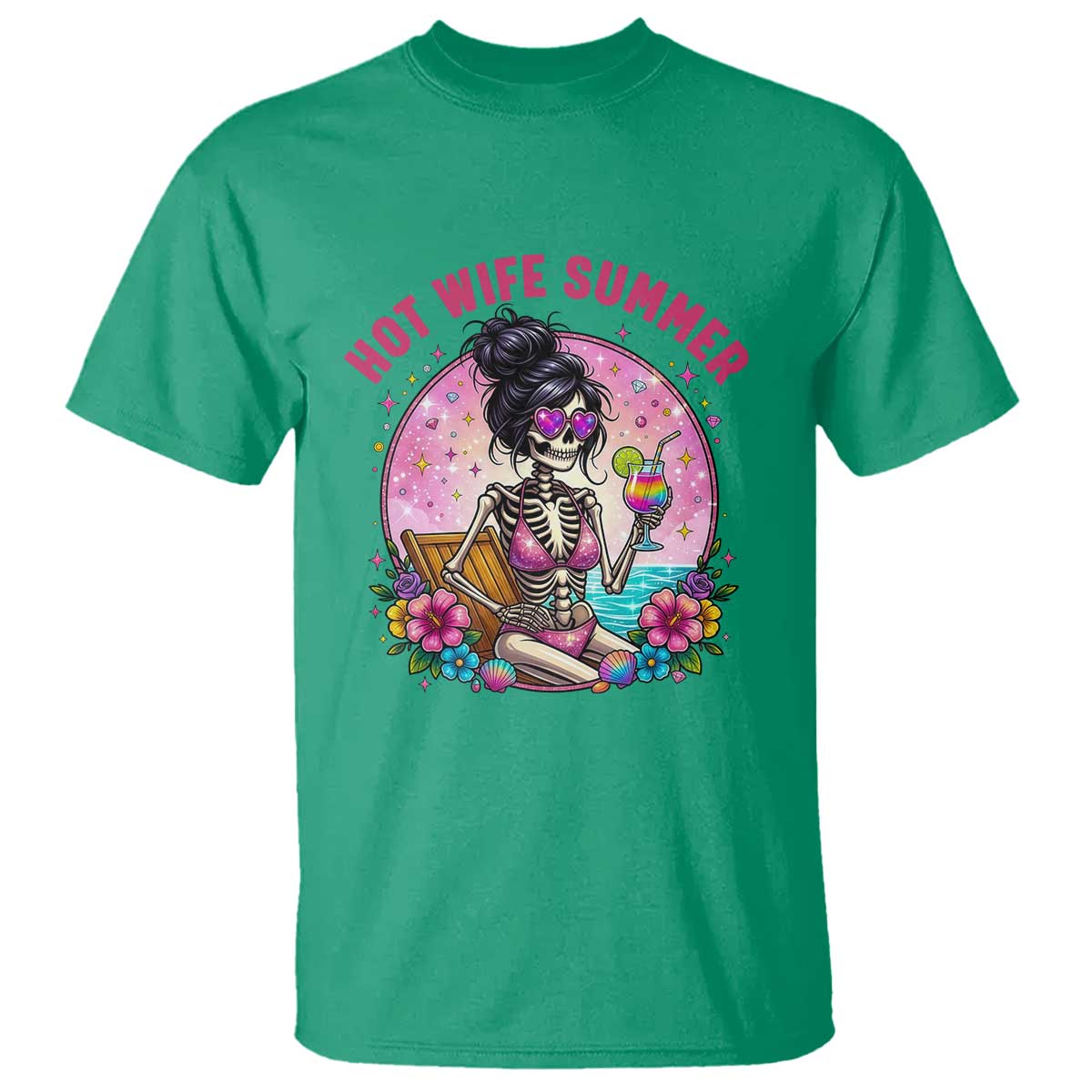 Hot Wife Summer T Shirt Funny Newlywed Skeleton TS14 Irish Green Print Your Wear
