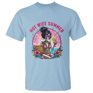Hot Wife Summer T Shirt Funny Newlywed Skeleton TS14 Light Blue Print Your Wear