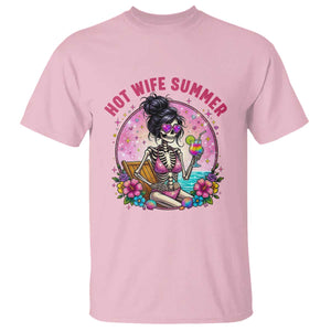 Hot Wife Summer T Shirt Funny Newlywed Skeleton TS14 Light Pink Print Your Wear