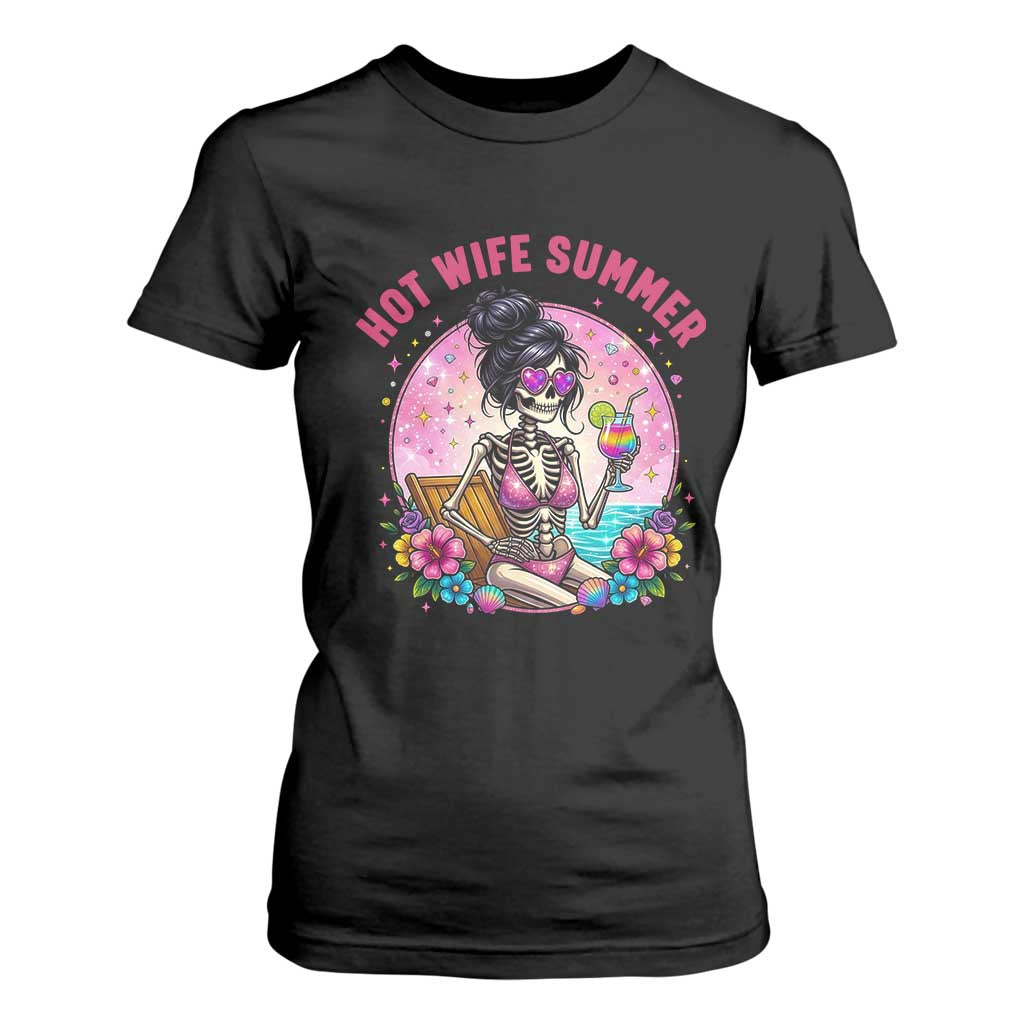 Hot Wife Summer T Shirt For Women Funny Newlywed Skeleton TS14 Black Print Your Wear