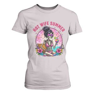 Hot Wife Summer T Shirt For Women Funny Newlywed Skeleton TS14 Ice Gray Print Your Wear