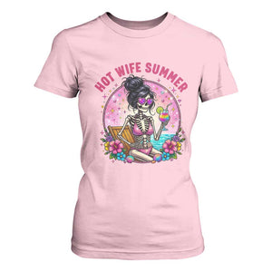 Hot Wife Summer T Shirt For Women Funny Newlywed Skeleton TS14 Light Pink Print Your Wear