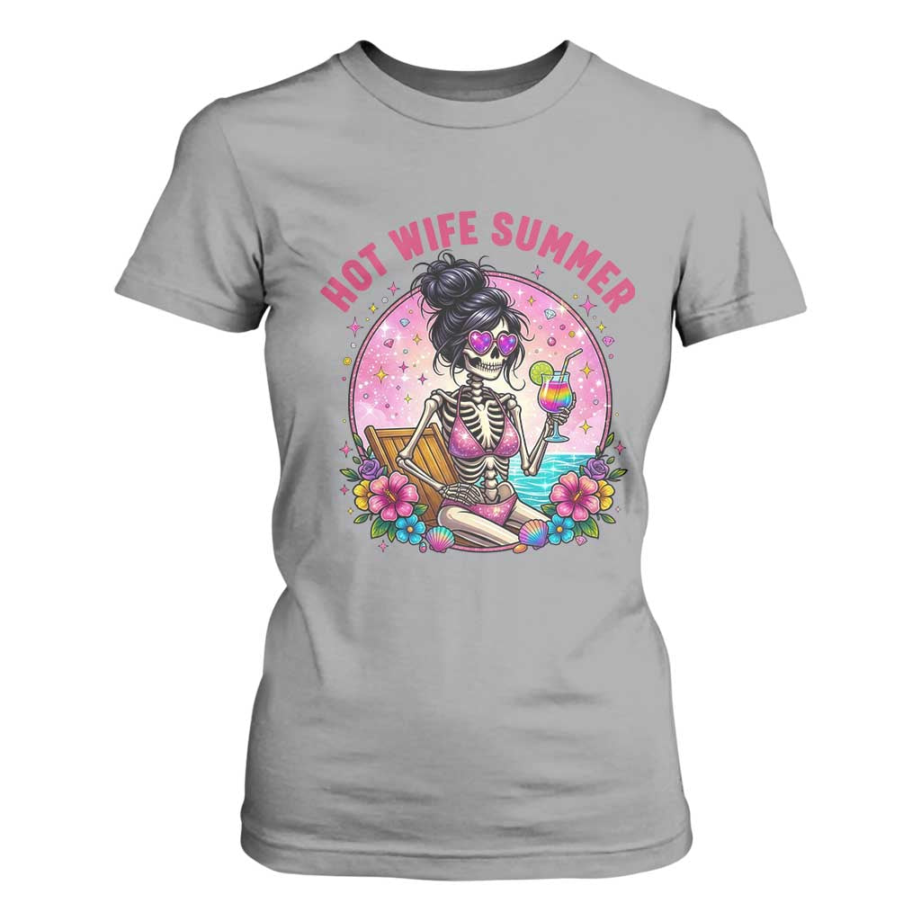Hot Wife Summer T Shirt For Women Funny Newlywed Skeleton TS14 Sport Gray Print Your Wear