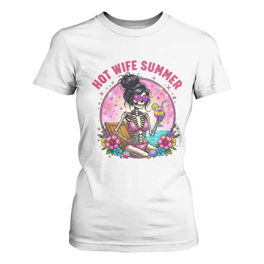 Hot Wife Summer T Shirt For Women Funny Newlywed Skeleton TS14 White Print Your Wear