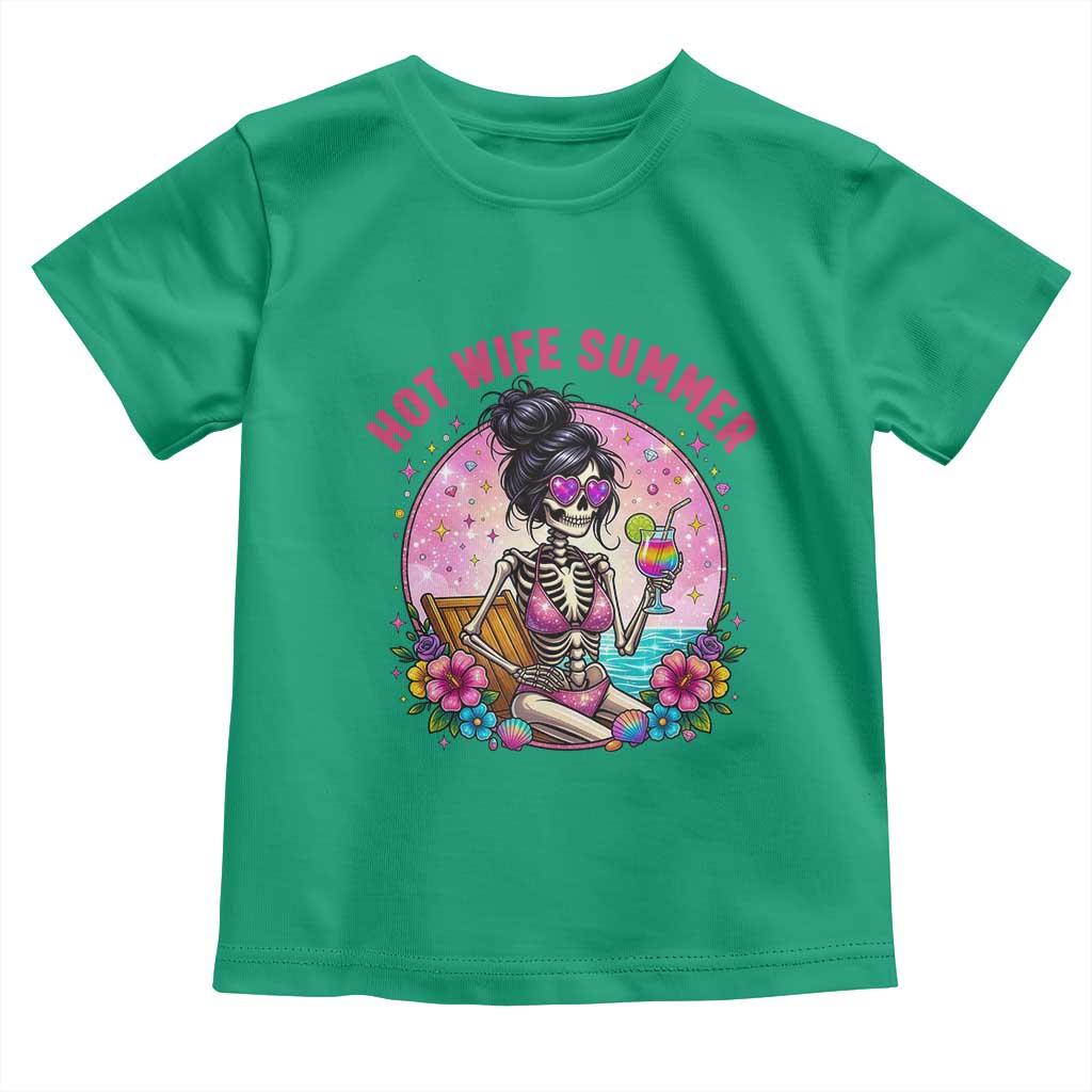 Hot Wife Summer Toddler T Shirt Funny Newlywed Skeleton TS14 Irish Green Print Your Wear