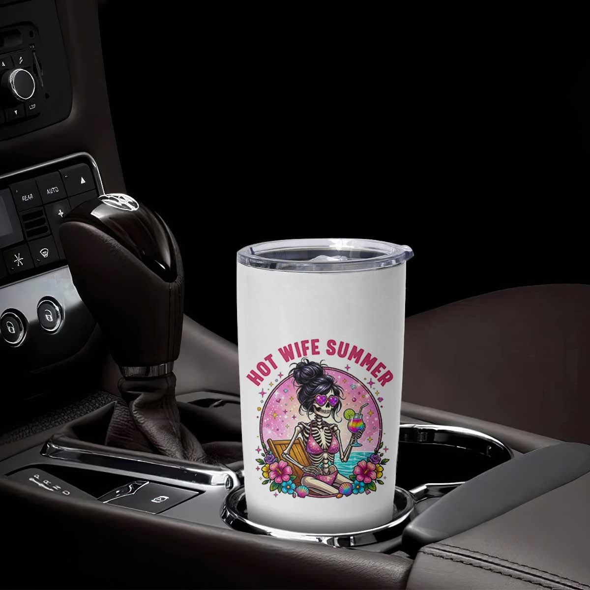 Hot Wife Summer Tumbler Cup Funny Newlywed Skeleton TS14 Print Your Wear