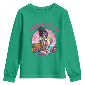 Hot Wife Summer Youth Sweatshirt Funny Newlywed Skeleton TS14 Irish Green Print Your Wear