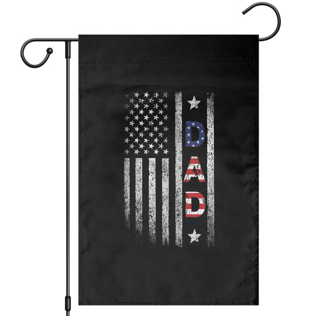 USA Patriotic Dad Garden Flag Father's Day American Flag 4th of July TS14 Black Print Your Wear