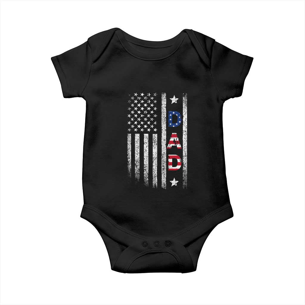 USA Patriotic Dad Baby Onesie Father's Day American Flag 4th of July