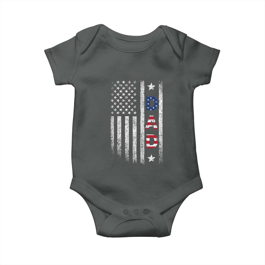 USA Patriotic Dad Baby Onesie Father's Day American Flag 4th of July