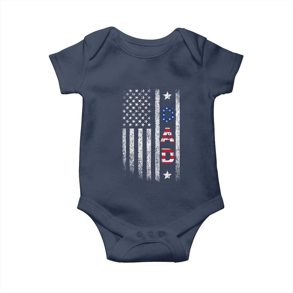 USA Patriotic Dad Baby Onesie Father's Day American Flag 4th of July