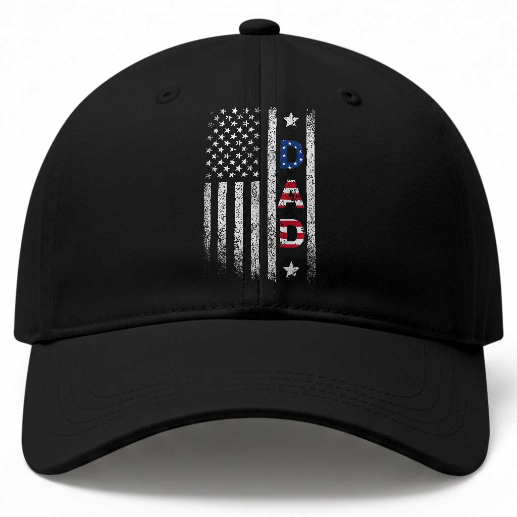 USA Patriotic Dad Baseball Cap Father's Day American Flag 4th of July TS14 Print Your Wear