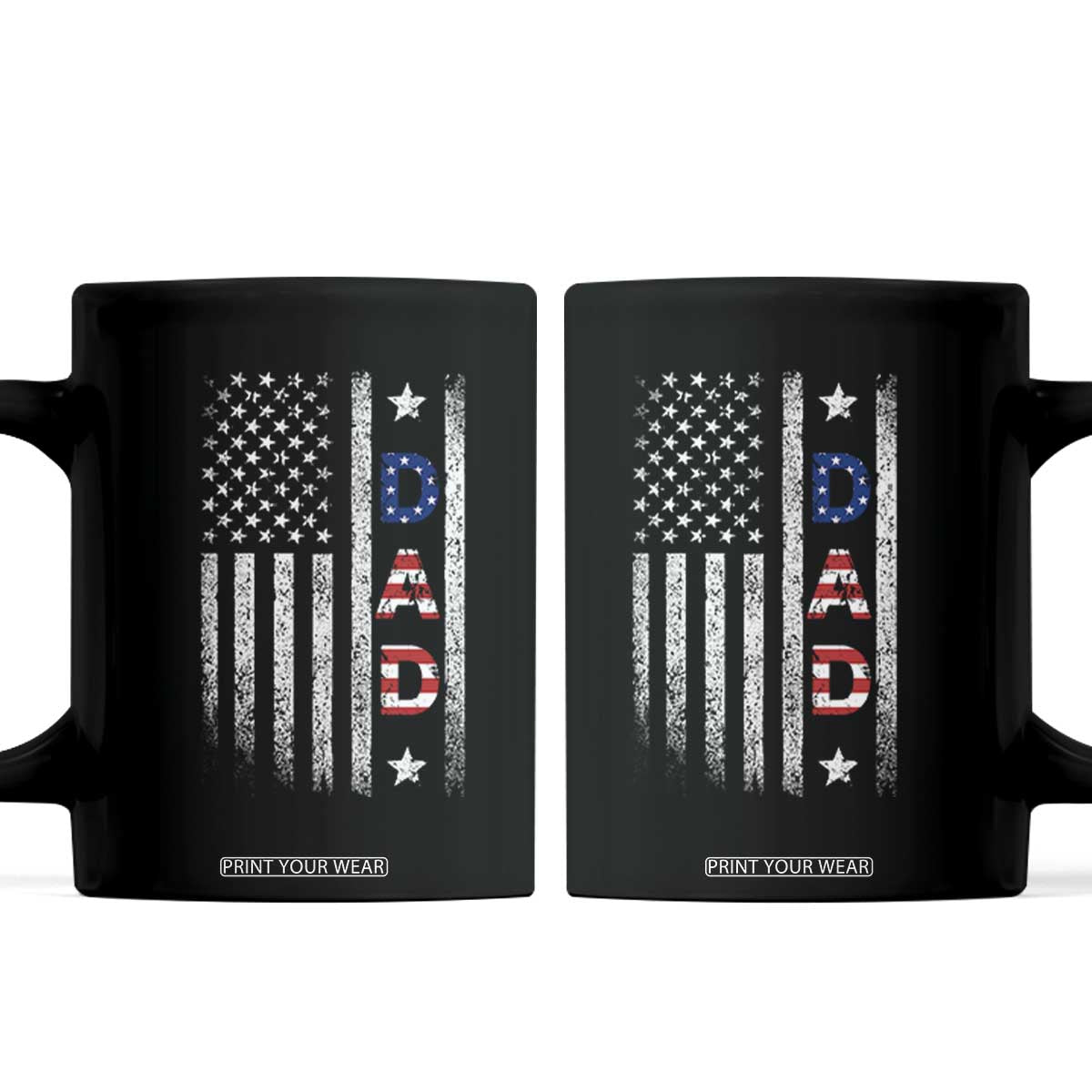 USA Patriotic Dad Coffee Mug Father's Day American Flag 4th of July