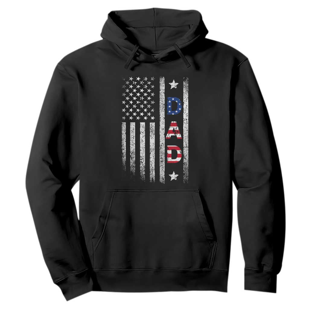 USA Patriotic Dad Hoodie Father's Day American Flag 4th of July TS14 Black Print Your Wear
