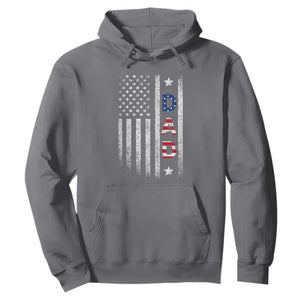 USA Patriotic Dad Hoodie Father's Day American Flag 4th of July TS14 Charcoal Print Your Wear