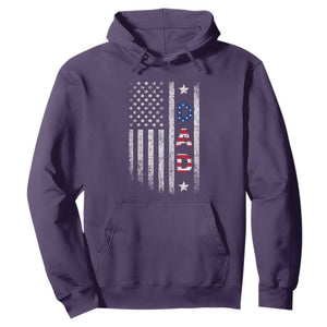 USA Patriotic Dad Hoodie Father's Day American Flag 4th of July TS14 Purple Print Your Wear