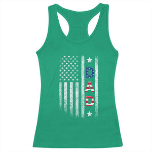 USA Patriotic Dad Racerback Tank Top Father's Day American Flag 4th of July TS14 Irish Green Print Your Wear