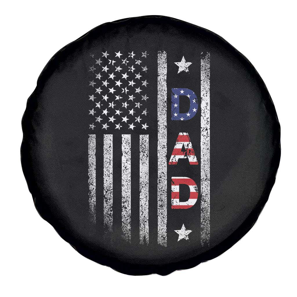 USA Patriotic Dad Spare Tire Cover Father's Day American Flag 4th of July TS14 Print Your Wear