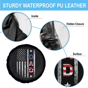 USA Patriotic Dad Spare Tire Cover Father's Day American Flag 4th of July TS14 Print Your Wear