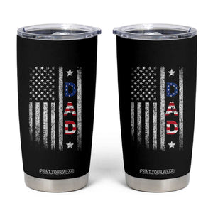 USA Patriotic Dad Tumbler Cup Father's Day American Flag 4th of July TS14 Black Print Your Wear