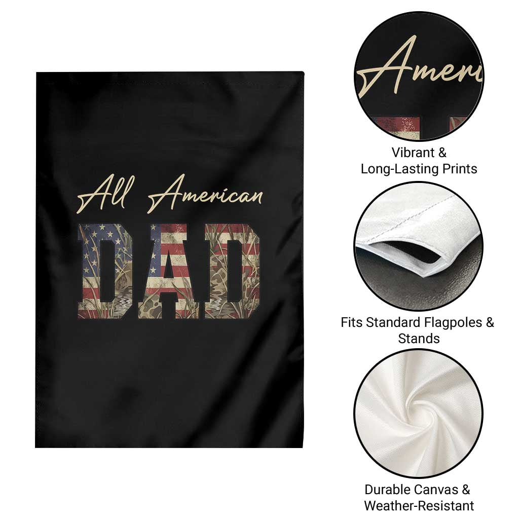 Retro All American Dad Garden Flag 4th of July Father's Day TS14 Print Your Wear