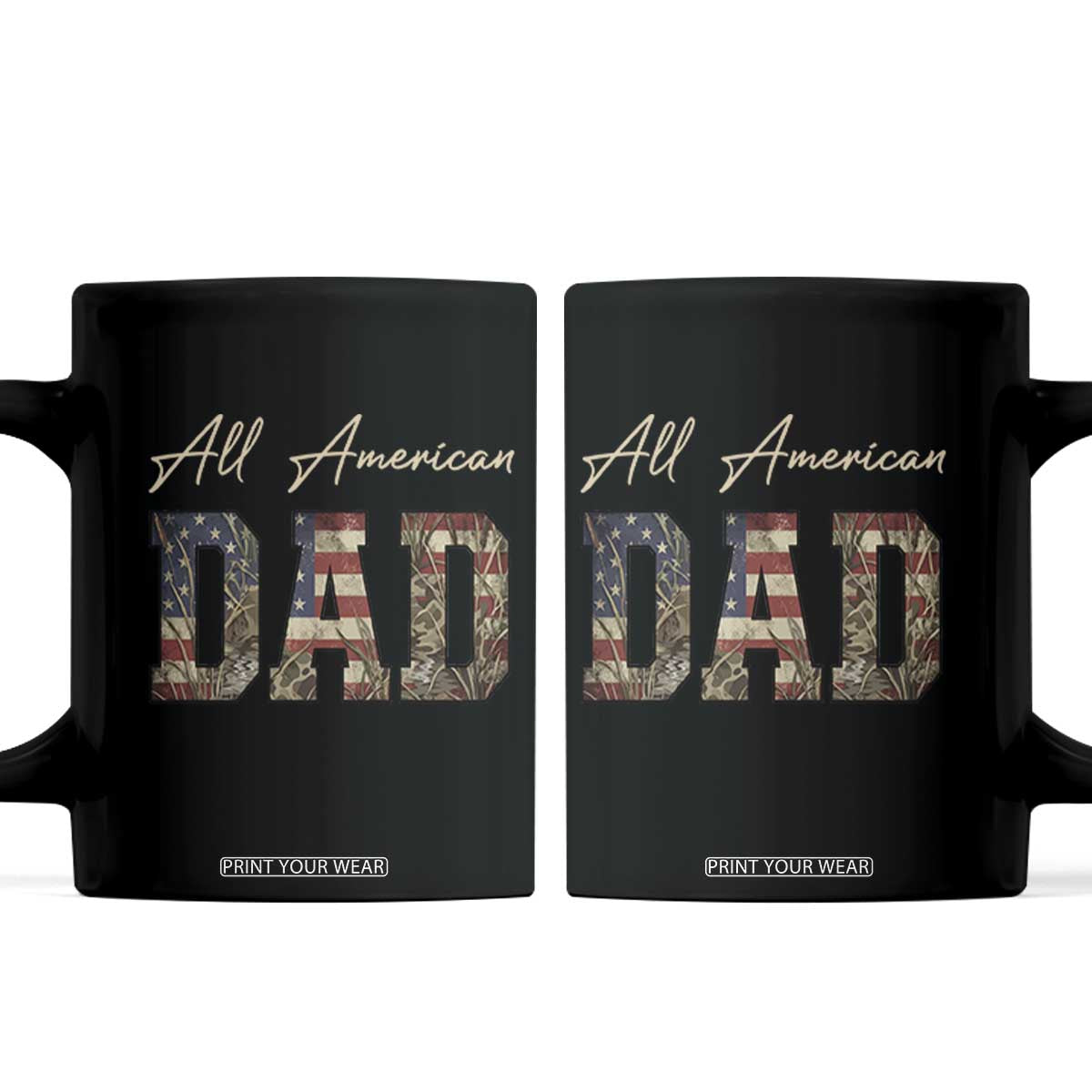 Retro All American Dad Coffee Mug 4th of July Father's Day