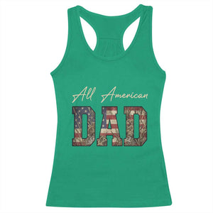 Retro All American Dad Racerback Tank Top 4th of July Father's Day TS14 Irish Green Print Your Wear