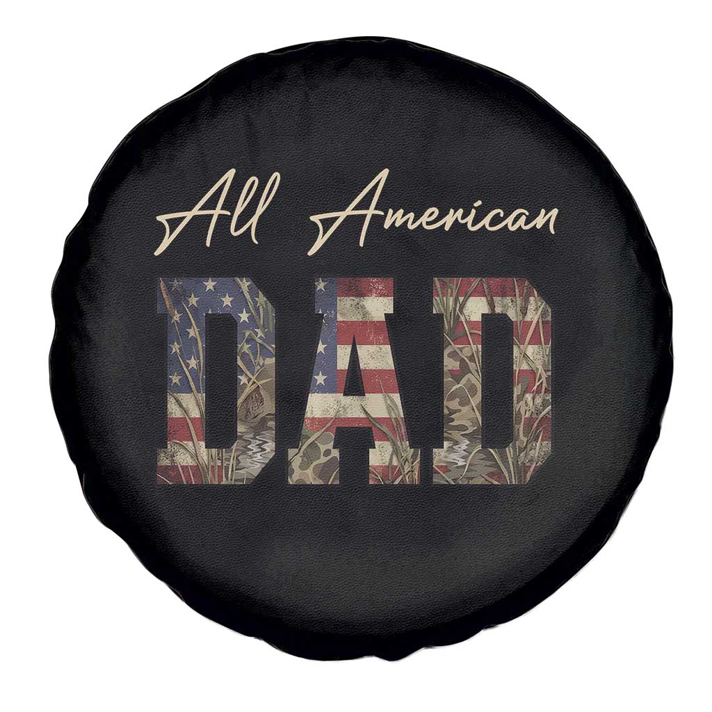 Retro All American Dad Spare Tire Cover 4th of July Father's Day TS14 Print Your Wear