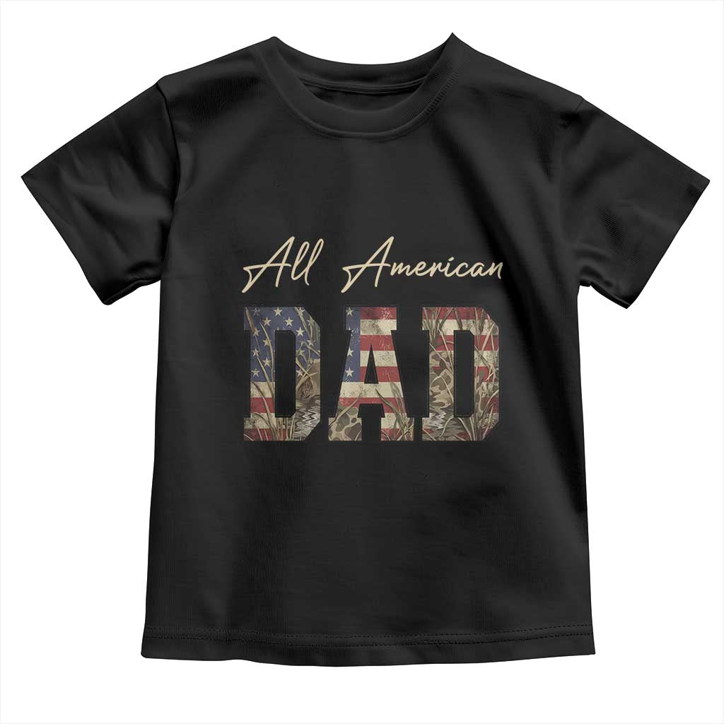 Retro All American Dad Toddler T Shirt 4th of July Father's Day TS14 Black Print Your Wear