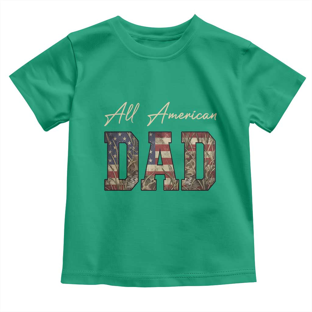 Retro All American Dad Toddler T Shirt 4th of July Father's Day TS14 Irish Green Print Your Wear