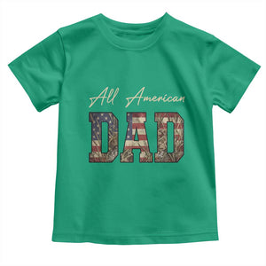 Retro All American Dad Toddler T Shirt 4th of July Father's Day TS14 Irish Green Print Your Wear