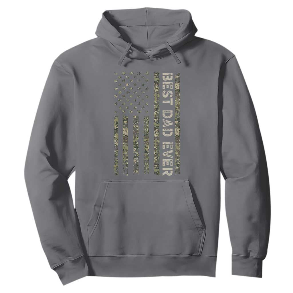 Best Dad Ever Hoodie Patriotic USA Flag 4th of July Camo American Flag Camouflage TS14 Charcoal Print Your Wear