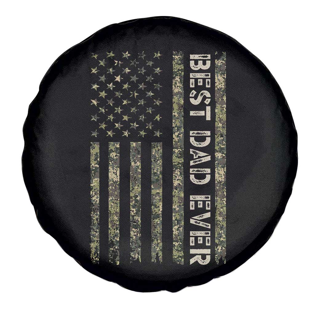 Best Dad Ever Spare Tire Cover Patriotic USA Flag 4th of July Camo American Flag Camouflage TS14 Print Your Wear