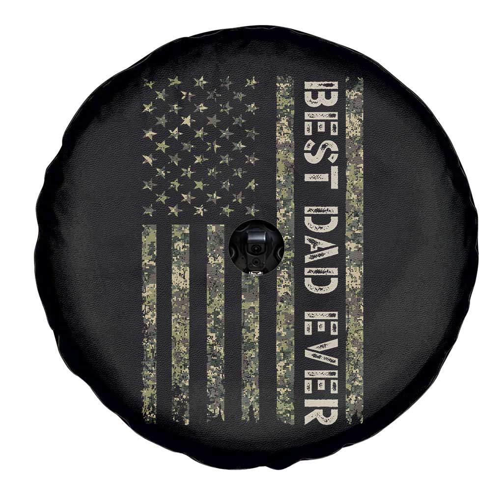 Best Dad Ever Spare Tire Cover Patriotic USA Flag 4th of July Camo American Flag Camouflage TS14 Print Your Wear