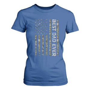 Best Dad Ever T Shirt For Women Patriotic USA Flag 4th of July Camo American Flag Camouflage