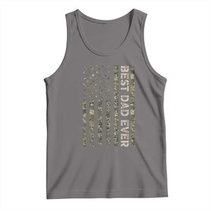 Best Dad Ever Tank Top Patriotic USA Flag 4th of July Camo American Flag Camouflage TS14 Deep Heather Print Your Wear