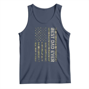 Best Dad Ever Tank Top Patriotic USA Flag 4th of July Camo American Flag Camouflage TS14 Navy Print Your Wear